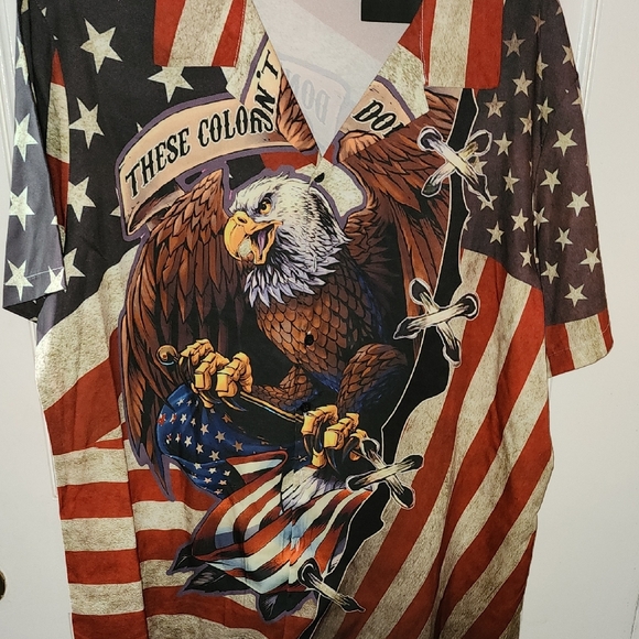 Patriotic Eagle Print Shirt - Picture 5 of 9